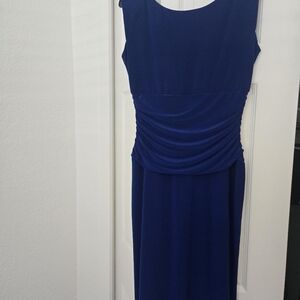Elegant Blue Sleeveless Dress